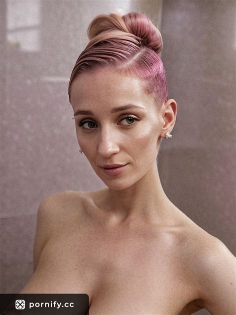 Pink Wavy Haired British Babe In The Bathroom Pornify Generate Ai Porn