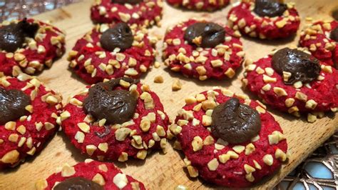 Red Velvet Nutella Cookies Kuih Raya Nf Lifestyle Youtube