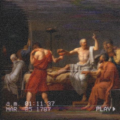 "Socrates death painting VHS glitch" by madharka | Redbubble