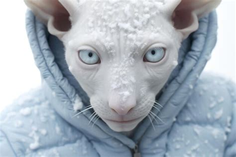 Premium Ai Image Albino Anthropomorphic Person Animal Portrait With