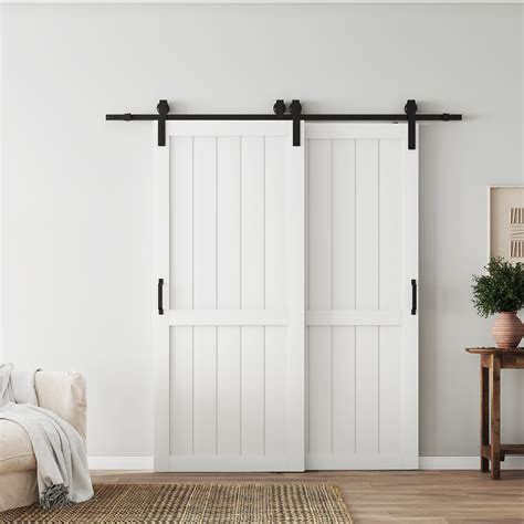 CHIC MODE Bypass Barn Door Sliding Interior Door With Hardware Kit