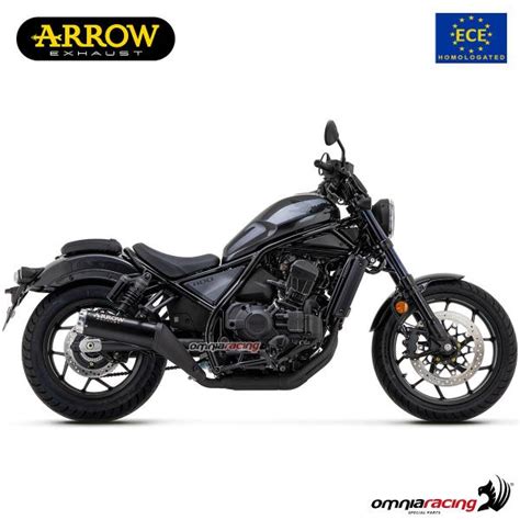 Arrow Exhaust Rebel Slip On Steel Dark Approved For Honda Cmx1100