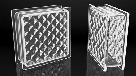 Clear Glass Block Diamond Pattern 3d Model 19 3ds Blend C4d Fbx Max Ma Lxo Obj Free3d