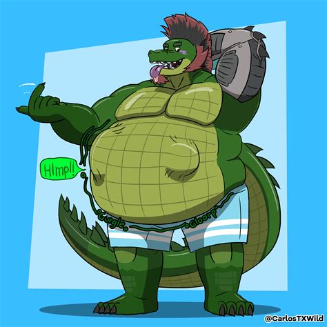 Rule 34 Absurd Res Alligator Alligatorid Anthro Belly Big Belly