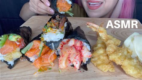 Asmr Sushi Big Bite Eating Sounds No Talking Adyasmr Youtube