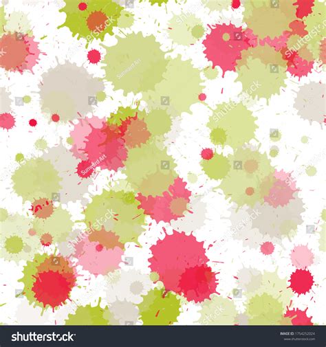 Watercolor Paint Transparent Stains Vector Seamless Stock Vector