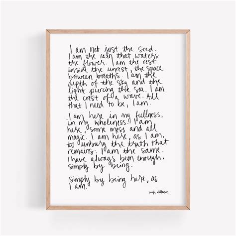 I Am Enough Hand Lettered Affirmation And Poetry Art Print– Healing Brave