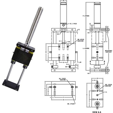 Tmh 022 B Pneumatic Linear Actuators Imi Bimba Shepherd Controls