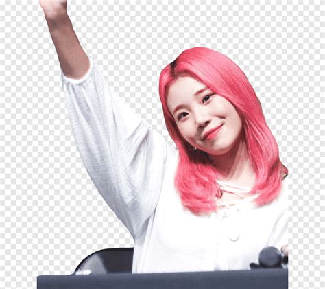 Jooe Momoland Woman With Pink Hair Rising Her Hand Png Pngegg