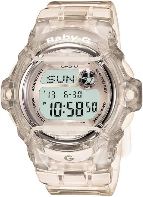 Casio Women S Baby G Quartz Watch With Resin Strap Clear Model