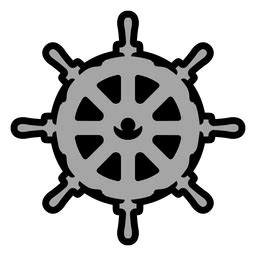 Design PNG E SVG De Roda De Navio Preta E Cinza Para Camisetas