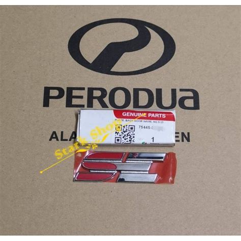 Original Perodua Myvi Lagi Best Extreme Alza Rear Bonnet Emblem Se