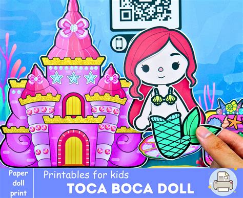 Printable Toca Boca Mermaid Paper Doll Dress Up Toca Boca 49 Off