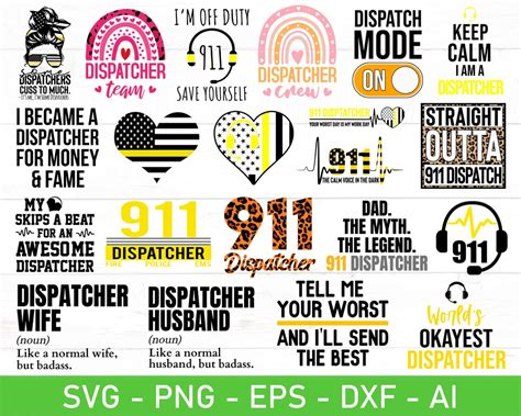 Dispatcher Svg Bundle Dispatcher 911 Svg Png Dispatch Svg Dispatcher Shirt Svg Thin Yellow