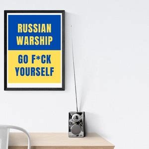 Russian Warship Go Fuck Yourself Printable Poster Slava Ukraine Glory To Ukraine Fuck Putin