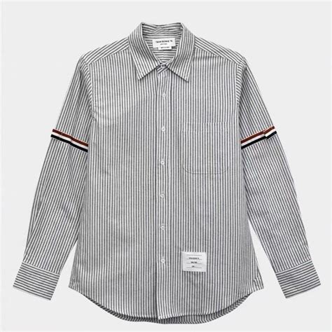 Áo Sơ Mi Thom Browne Kẻ Sọc Dài Tay Vải Cotton Lụa Cao Cấp Mẫu Hot Sơ Mi Nam Nữ Nhiều Mẫu