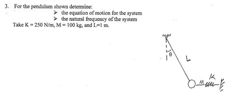 Solved For the pendulum shown determine (Using Moment | Chegg.com