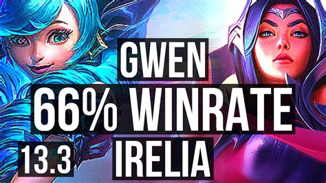 GWEN Vs IRELIA TOP 7 Solo Kills 66 Winrate EUW Challenger 13