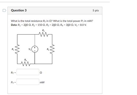 Solved What is the total resistance RT in Ω What is the Chegg