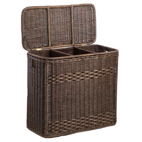 Lidded Wicker Laundry Hampers Storage The Basket Lady Laundry