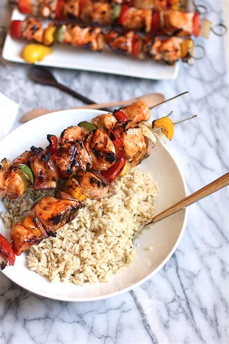 Honey Sriracha Chicken Kabobs Suebee Homemaker