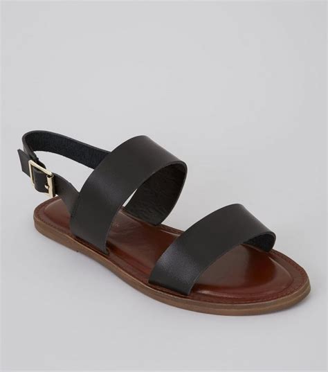 Black Double Strap Sandals