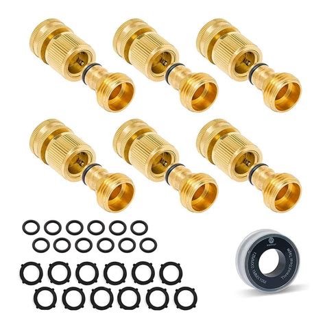 Morvat 34 In All Brass Quick Connectdisconnect Garden Hose Fittings