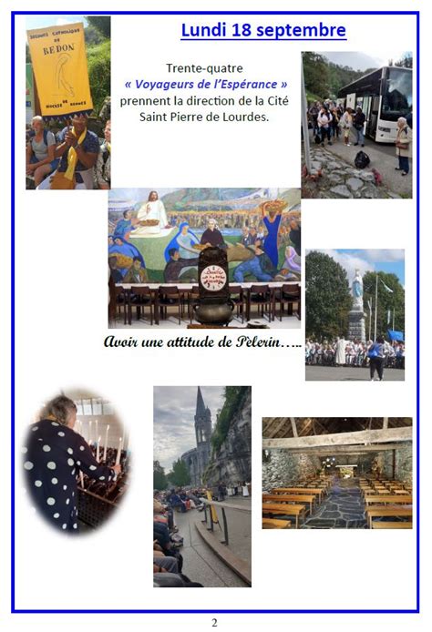 Livret souvenir de pélerinage à Lourdes Secours Catholique Redon