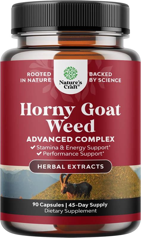 Advanced Horny Goat Weed Complex For Men Nature S Craft Epimedium Rich Horny Goat Ginseng Maca
