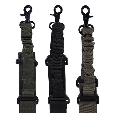 Tactical Single Point Adjustable Bungee Sling System Strap Hook Multi