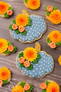 Polka Dot Pumpkin Cookies With Royal Icing SweetAmbs