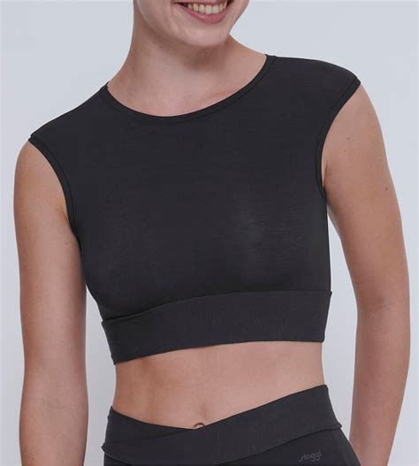 Crop Top Go Allround Noir Sloggi Lingerie Sipp