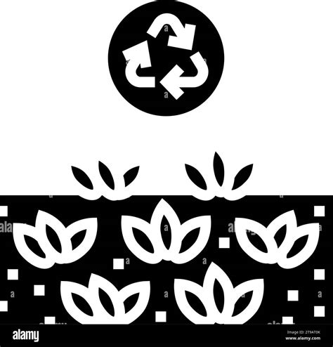 Sustainable Farming Green Living Glyph Icon Vector Illustration Stock