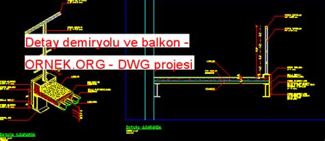 Proje Sitesi Detay Demiryolu Ve Balkon Autocad Projesi