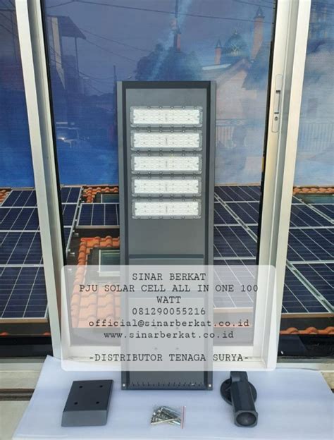 Lampu Pju Solar Cell All In One W Lxl Sl W Distributor Panel