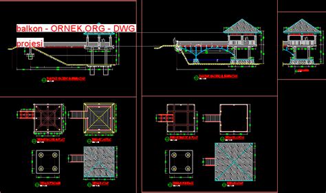 Proje Sitesi Balkon Autocad Projesi