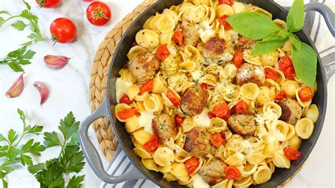 Orecchiette With Chicken Meatballs