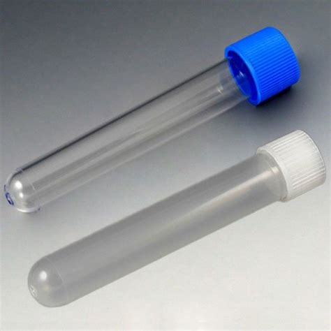 16x100mm Test Tubes 10ml Pp Or Ps Tubes With Pe Screw Caps Globe Scientific