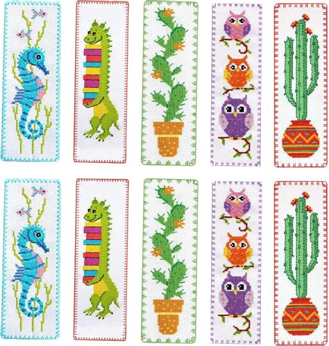 Amazon Pcs Cross Stitch Stamped Kits Cross Stitch Bookmark Kits