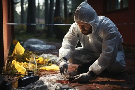 Crimin Logo E Um Detetive Trabalhando Juntos Em Uma Cena De