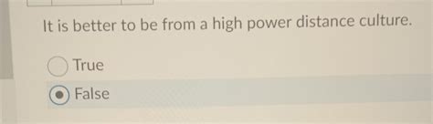 It Is Better To Be From A High Power Distance