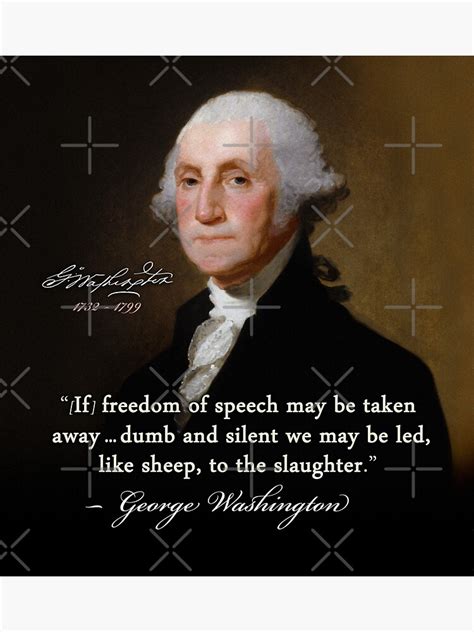 George Washington~freedom Of Speech Sticker For Sale By Monoconscious Redbubble