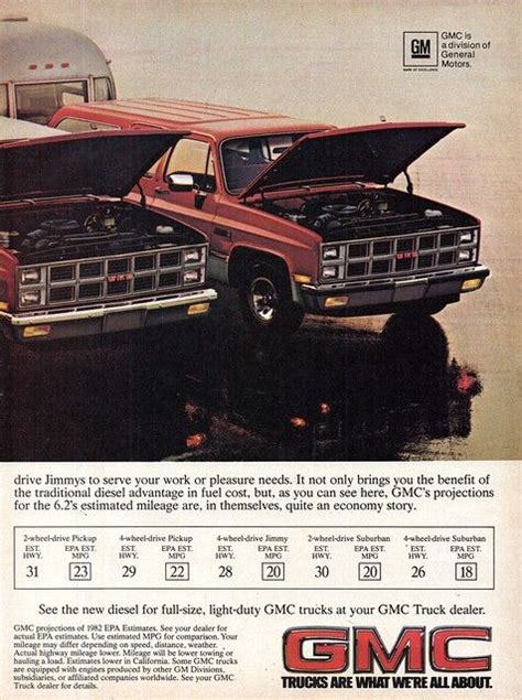 1982 Gmc 62 Litre V8 Diesel Light Duty Trucks Page 2 Usa Original