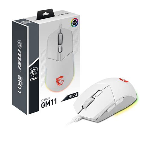 MSI Clutch GM11 RGB Beyaz Kablolu Gaming Mouse | ITOPYA