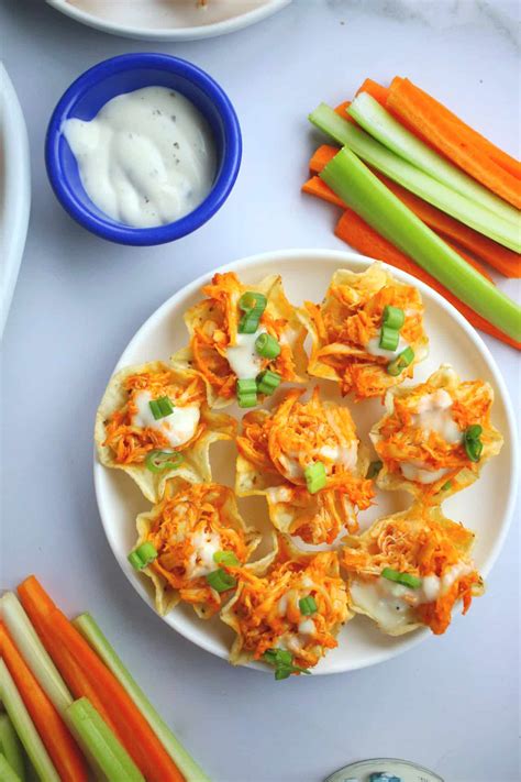 Buffalo Chicken Nacho Cups Easy Appetizer Recipe