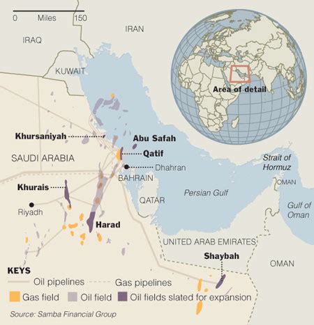 Saudi Arabia Oil Map