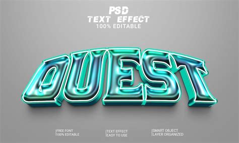 Qu Te D Effet De Texte D Fichier Psd De Style De Texte Enti Rement