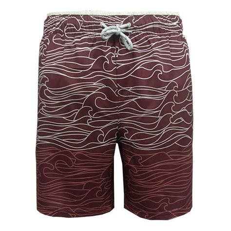 Traje De Baño Ocean Pacific Para Hombre Sustentable Con Stretch Diseño Olas Vino Talla Eg Walmart