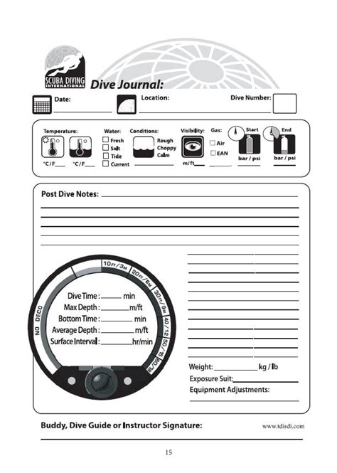 Sdi Training Logbook Complete Tdi Sdi Asia