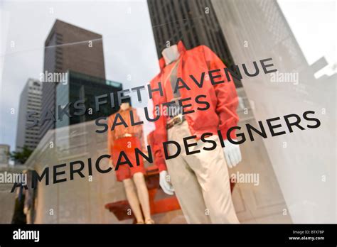 saks   avenue stock photo alamy